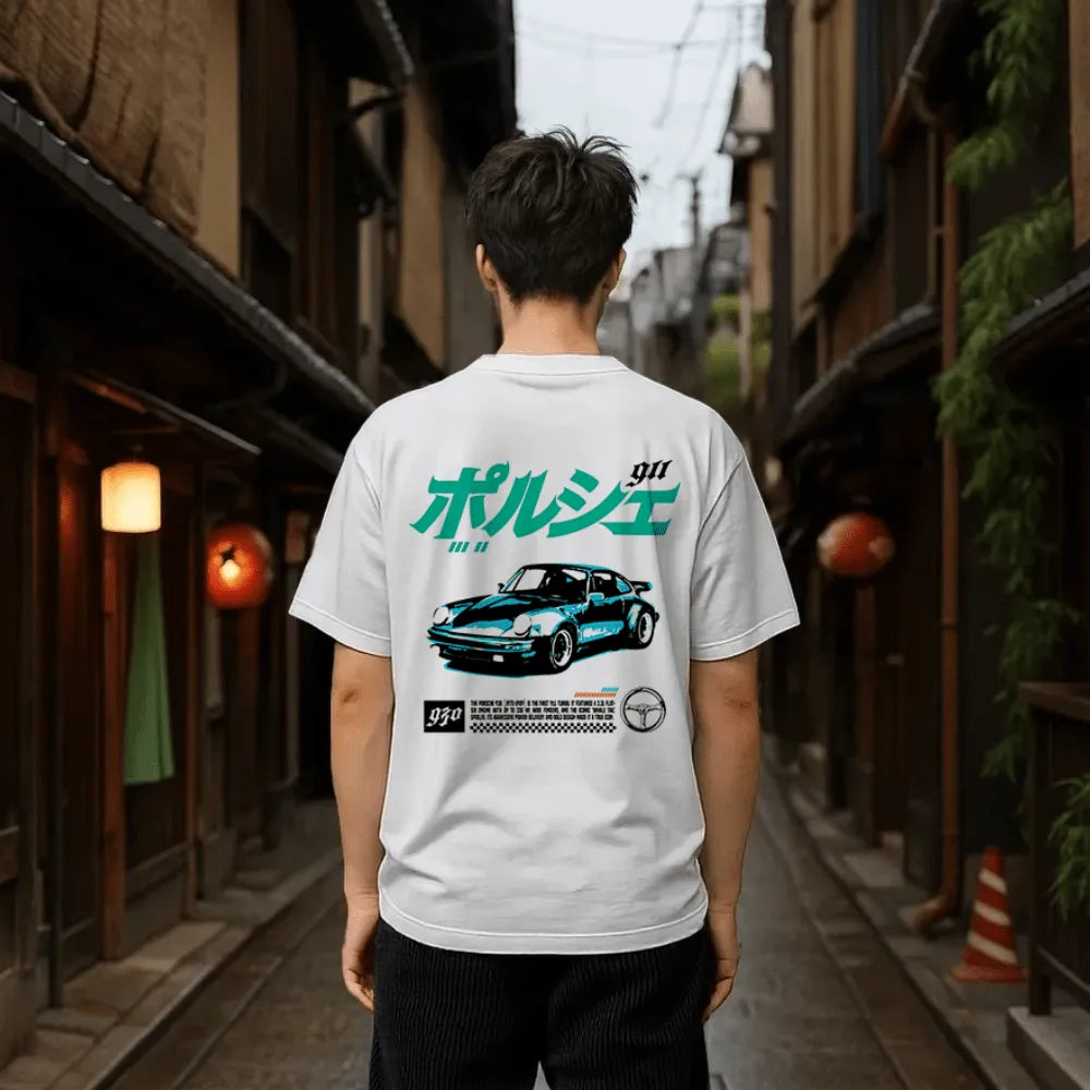 911 - T-shirt japonais oversize