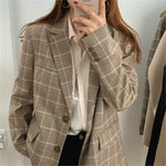 Blazer Korean a carreaux
