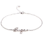 Bracelet ajustable argenté BTS