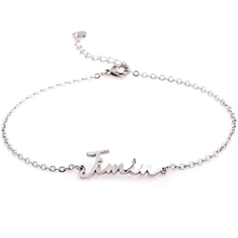 Bracelet ajustable argenté BTS