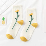 Chaussette Coreenne a Fleurs