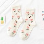 Chaussette Coreenne a Fleurs