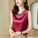 Débardeur Korean Satin Femme