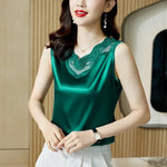 Débardeur Korean Satin Femme