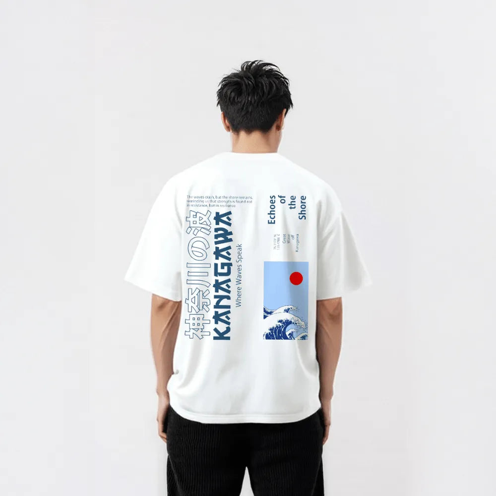 Kanagawa - T-shirt japonais oversize