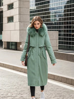 Manteau Coréen Col Fourrure