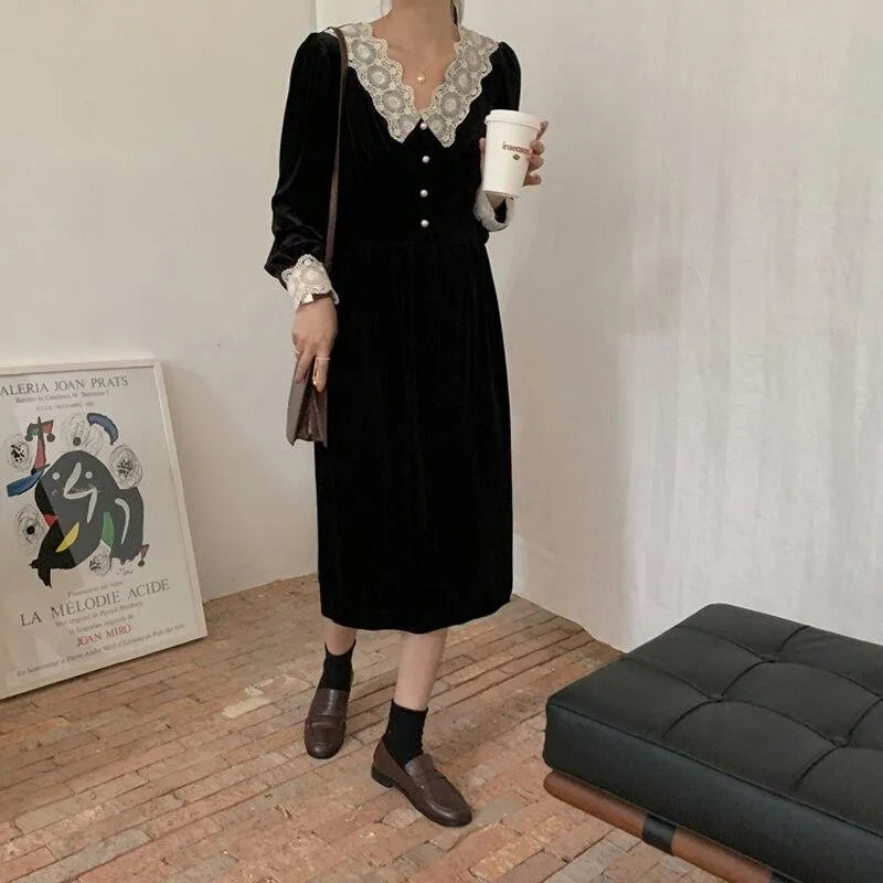 Robe Coreenne Boutonnée Devant