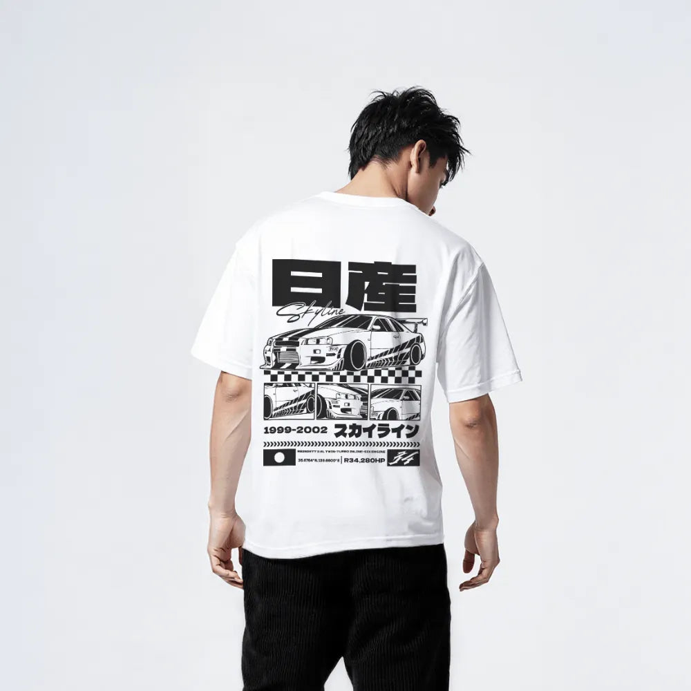 Skyline - T-shirt japonais oversize