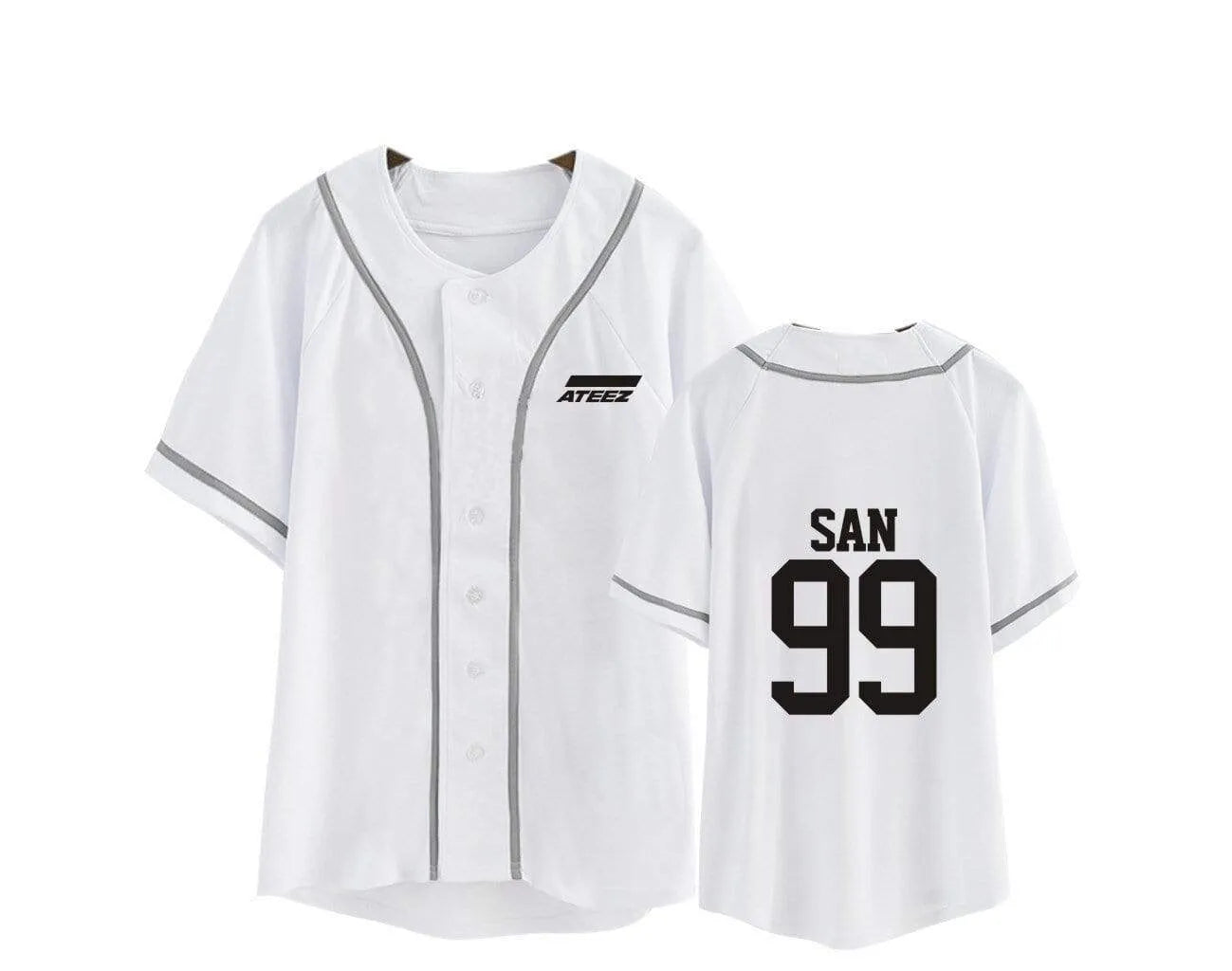 T-Shirt Ateez Cardigan Blanc
