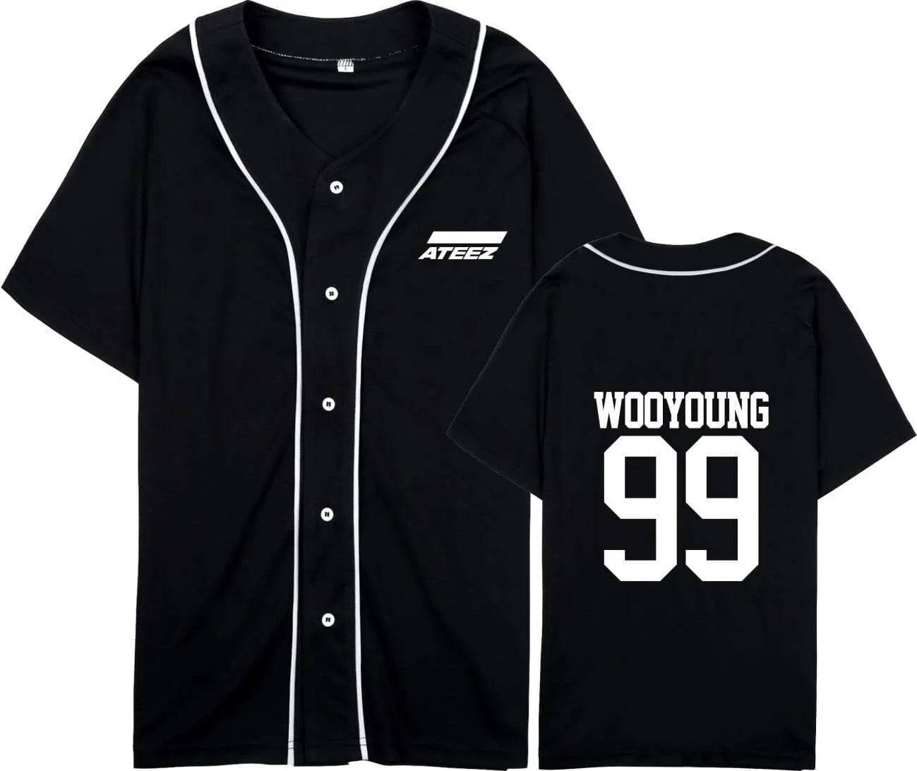 T-Shirt Ateez Cardigan Noir