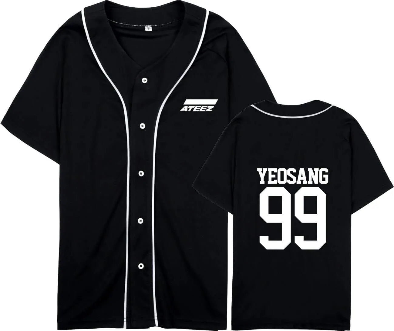 T-Shirt Ateez Cardigan Noir