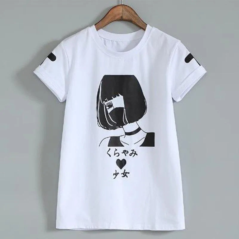 T-Shirt Ulzzang Girl Shy