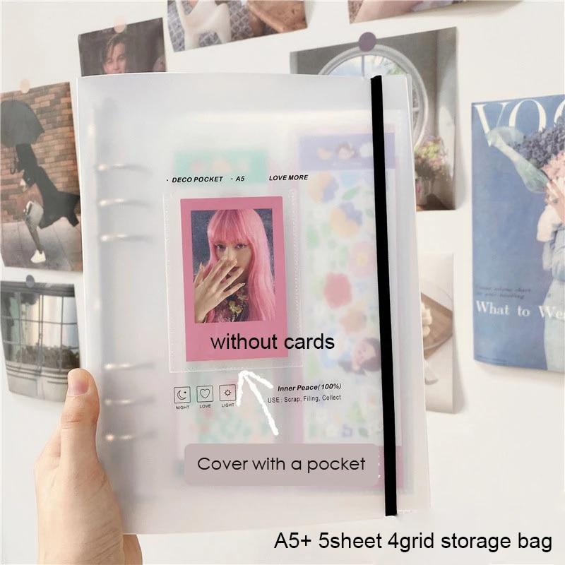 A5 Binder Storage Collect Book Korea idol Photo Organizer Journal Diary Agenda Planner Bullet Cover School Stationery