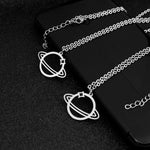 Korean KPOP Punk Stainless Steel Necklace Hip-hop Long Chain Planet Pendant Boys Girls Guys Rock Necklaces Collar Jewelry Gift