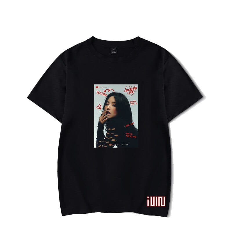 KPOP (G)I-DLE I NEVER DIE TOMBOY T-Shirt MIYEON MINNIE SOYEON YUQI SHUHUA NEVERLAND TShirt Tee Tops FLEX 2022